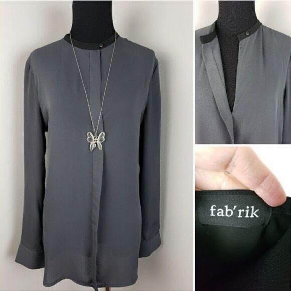 Fab'rik Nero Two Tone Blouse! Unique Large - Picture 1 of 7